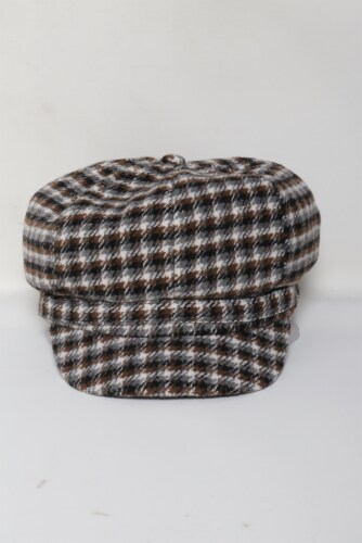 David & Young Plaid Cabby Hat Perspective: front