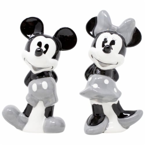 Mickey Mouse 805662 Disney Mickey & Minnie Mouse Grey Salt & Pepper Shakers Perspective: front