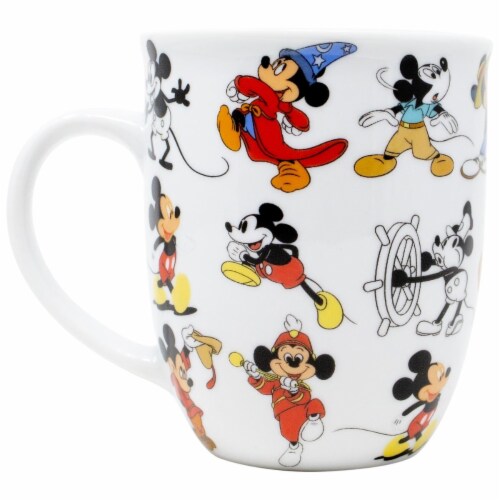 Mickey Mouse 825682 11 oz Disney Pattern with Gold Handle Ceramic Mug, 1 -  Kroger