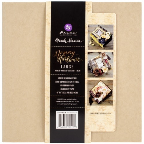 Prima Memory Hardware Chipboard Album 8.5 X8.5 -Kraft Large W/6 Pages Perspective: front