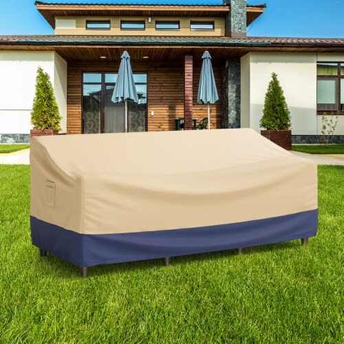 3Seater Patio Waterproof Sofa Cover Polyester Sofa Cover w/ Air Vents & Handles, 1 unit Kroger