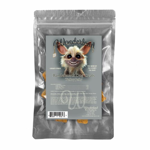 Wonderland's Bandersnack Turkey Jerky for Dogs 15 oz Perspective: front