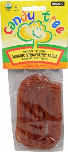 Candy Tree Organic Laces Strawberry Perspective: front