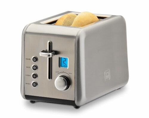 Select Brands Toastmaster 4-Slice Digital Toaster - Silver Perspective: front