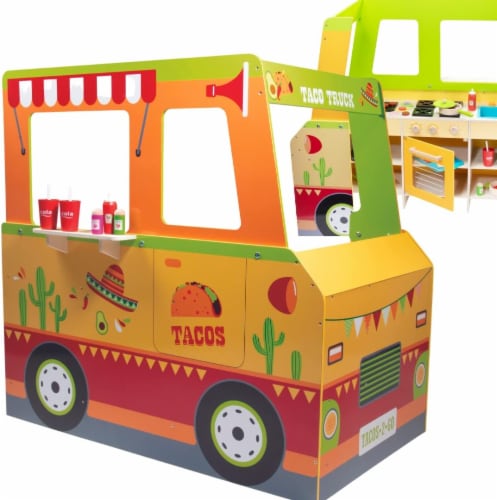 Svan Taco Truck Wooden Playset 30 Toy Pieces Including Cook Top Steering More 3 1 unit Pay Less Super Markets