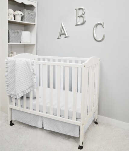 Kroger American Baby 3 Piece Heavenly Soft Minky Dot Mini Crib