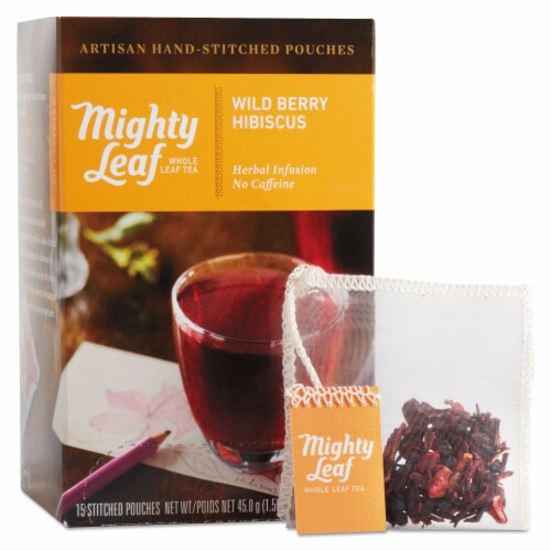 Whole Leaf Tea Pouches, Wild Berry Hibiscus, 15/Box Whole Leaf Tea Pouches, Wild Berry Hibiscus, 15/Box