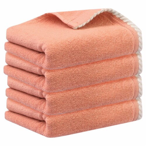 uxcell Absorbent Quick Drying Solid Color Cotton Hand Towel Set 14 x 28 inch Perspective: front