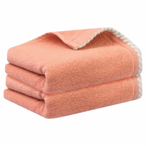 uxcell Absorbent Quick Drying Solid Color Cotton Hand Towel Set 14 x 28 inch Perspective: front