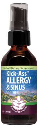 WishGarden Kick-Ass Allergy & Sinus Supplement Spray Perspective: front