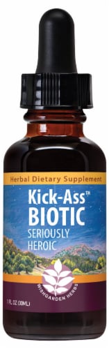 WishGarden Herbs Kick-Ass Biotic Dietary Supplement Perspective: front