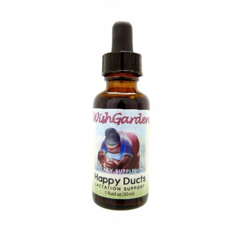 WishGarden Herbs Happy Ducts Lactation Support Dropper Perspective: front