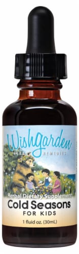 WishGarden Herbs Kids Cold Symptom Supplement Perspective: front
