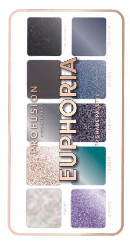 Profusion Cosmetics Essentials 10 Shade Palette - Euphoria Perspective: front