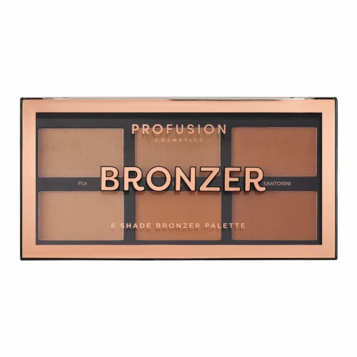Profusion Cosmetics 6 Shade Bronzer Palette Perspective: front
