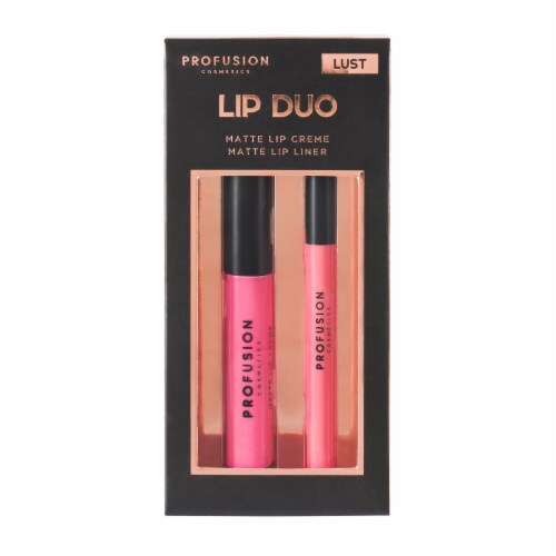 Profusion Cosmetics Lust Lip Duo Matte Lip Creme and Lip Liner Perspective: front
