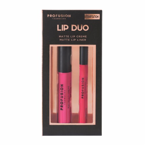 Profusion Cosmetics Temptation Lip Duo Matte Lip Creme and Lip Liner Perspective: front