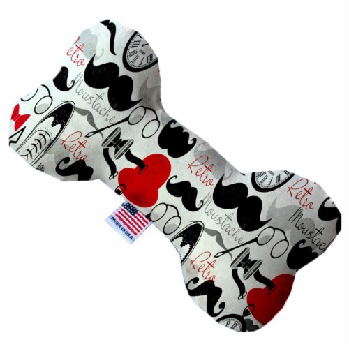 Mirage Pet 1253-SFTYBN6 Dapper Dude 6 in. Stuffing Free Bone Dog Toy Perspective: front