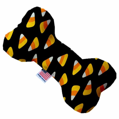 Mirage Pet 1330-SFTYBN6 Candy Corn 6 in. Stuffing Free Bone Dog Toy Perspective: front