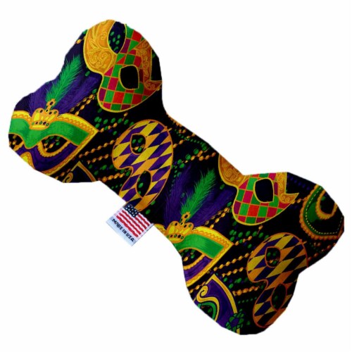 Mirage Pet 1377-TYBN8 Mardi Gras Masquerade 8 in. Bone Dog Toy Perspective: front
