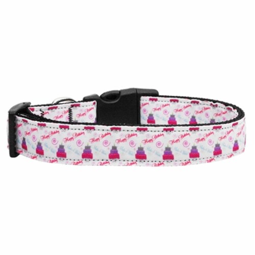 Mirage Pet Products 125-034 XS Cakes & Wishes Nylon Dog Collar, Extra Small Perspective: front