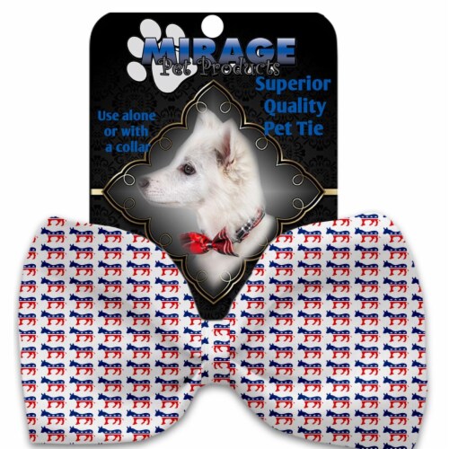 Mirage Pet Products 1395 VBT Democrat Pet Bow Tie Collar Accessory with Cloth Hook Eye 1 QFC