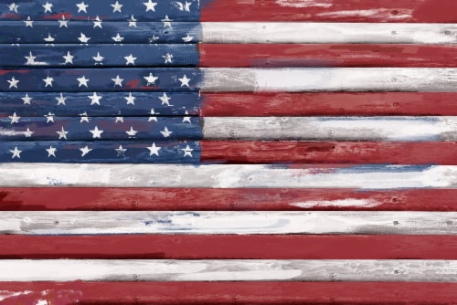 Crystal Art Gallery Shiplap Allegiance I Wall Decor Perspective: front