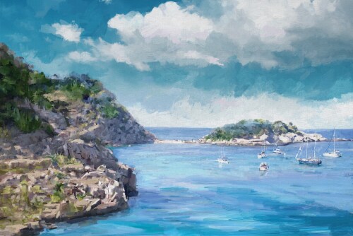 Harbor Blues Wall Art Perspective: front