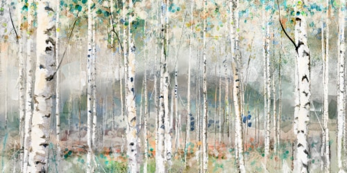 Spring Grace-FR Birch Trees Wall Art 24 x 48 Inches Perspective: front