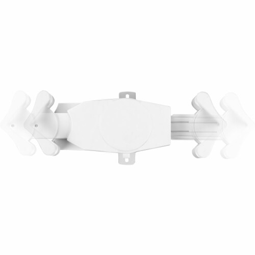 Rotating Wall Mount for 7-14 Inch Tablets (White) Perspective: front