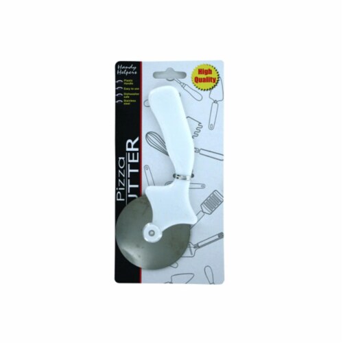 Bulk Buys Plastic Handle and Stainless Steel Blade Pizza Cutter Perspective: front