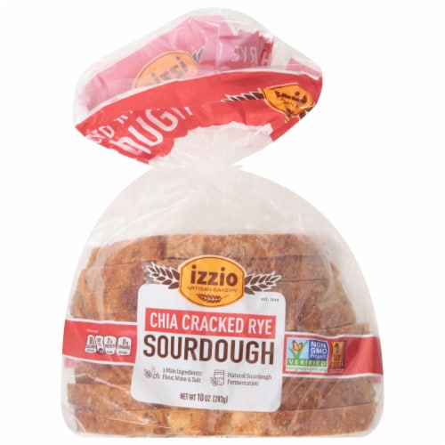 Izzio Chia Cracked Rye Bread 8 Count Perspective: front