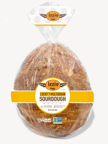 Izzio Artisan Bakery Lucky 7 Multigrain Sourdough Perspective: front