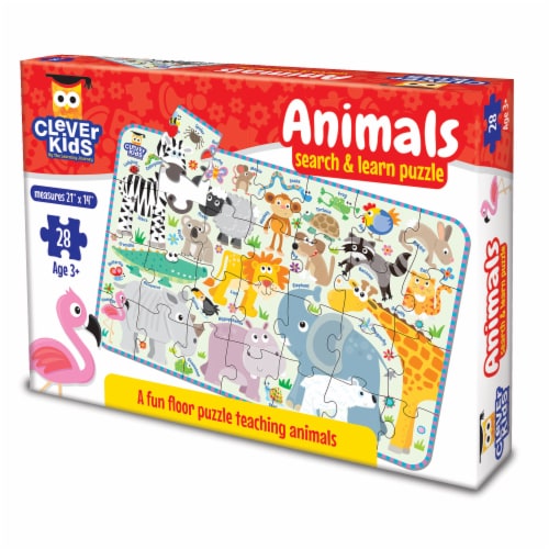 Clever Kids Animals Search & Learn Puzzle Perspective: front