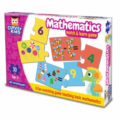 Clever Kids Mathematics Match & Learn Game Perspective: front