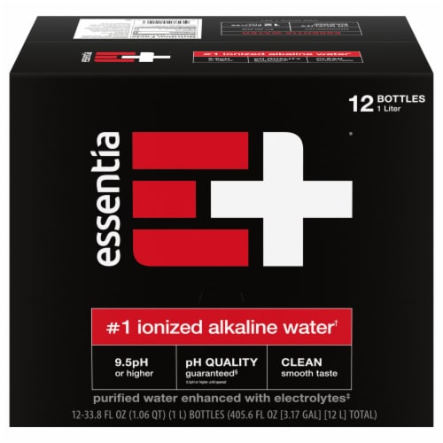 Essentia Alkaline Bottled Water Perspective: front