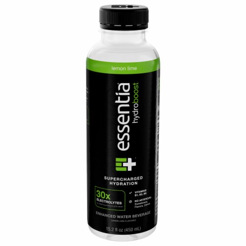 Essentia® Hydroboost® Lemon Lime Enhanced Water Beverage Perspective: front