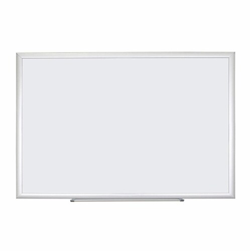 Melamine Dry Erase Board, 70 x 47, White Surface, Silver Frame