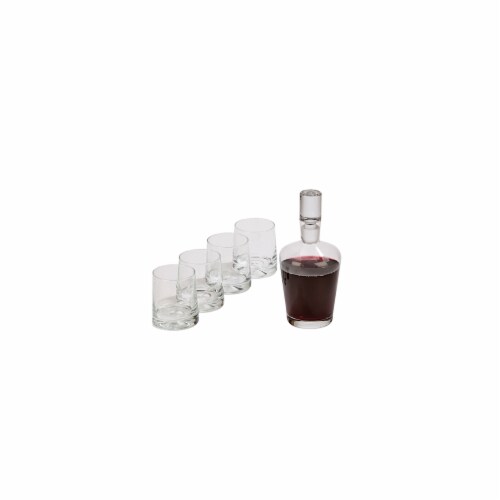 5 Piece Decanter Set 9.5 in. Decanter 4 Glass Perspective: front