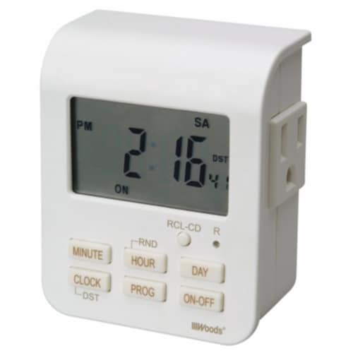 White Heavy Duty Indoor Digital Timer, 1 QFC