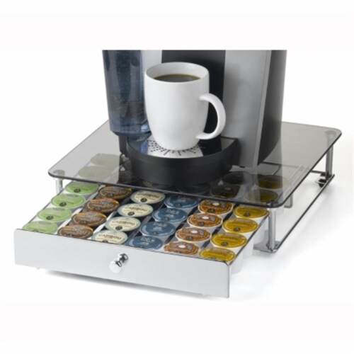Keurig Brewed Glass Top K-Cup Stroage Drawer Perspective: front