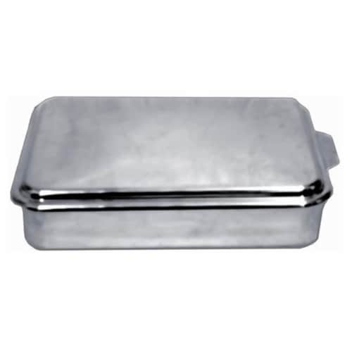 Stainless Steel Covered Cake Pan Perspective: front