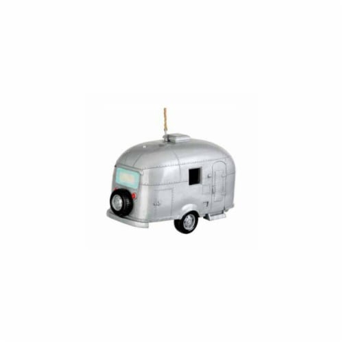 Silver Camper Birdhouse Perspective: front