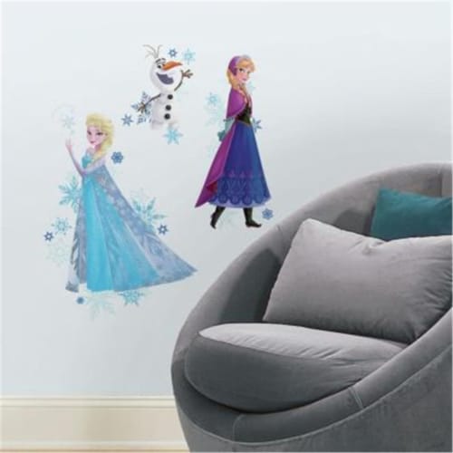 Frozen Anna, Elsa, And Olaf Peel And Stick Giant Wall Decals Perspective: front