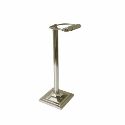 NuSteel Standing Toilet Tissue Holder - Brushed nickle finish Perspective: front