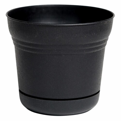14 in. Saturn Planter, Black Perspective: front