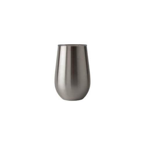 12 oz Twin Pack Wine Tumblers Stainless Steel Double-Wall with BPA-Free Acrylic Lids by XPAC Perspective: front