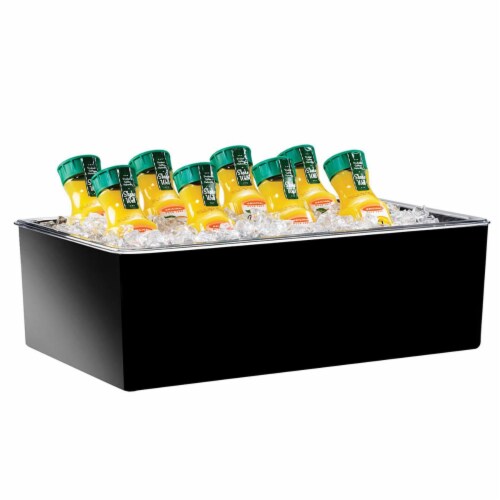 Black Melamine Ice Housing with Clear Pan - 10 x 12 x 7 in. Perspective: front