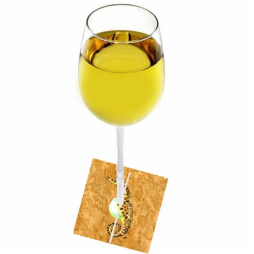 Seahorse Fabric Wine Marker Perspective: front