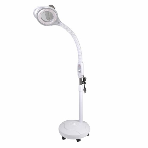 LED Magnifier Desk Lamp 8x Magnifying Glass with Light Swing Arm